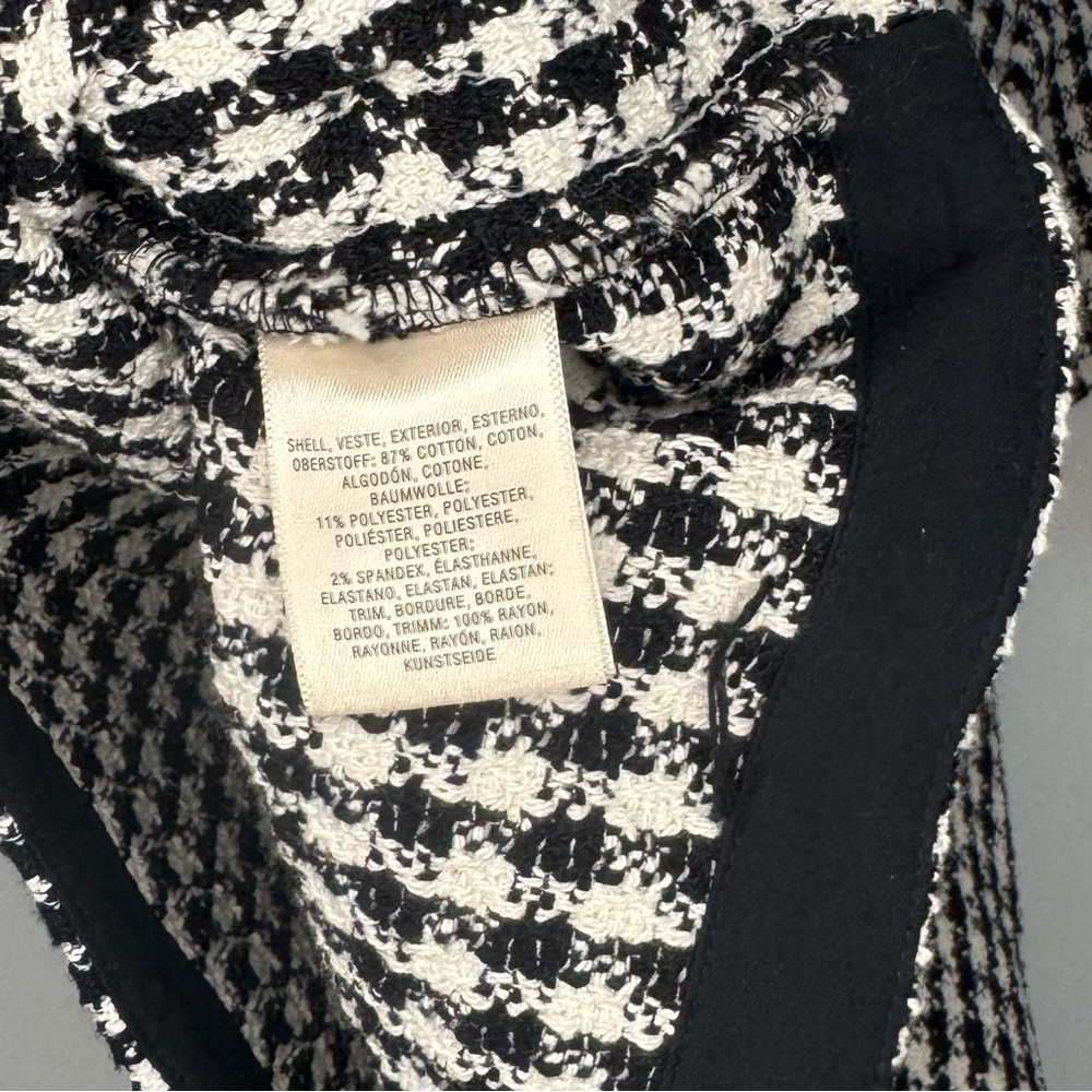 Maeve by Anthropologie Black & White Gingham Textured Top Size US 10 - Picture 6 of 6